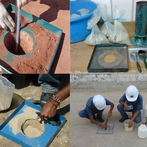 Ensaio de Densidade In Situ com Cone de Areia em Campos dos Goytacazes